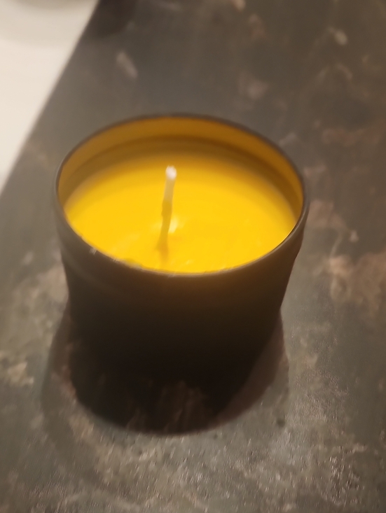 Hand Crafted Other - Handcrafted Soy Wax Candle in Black Tin - Caramel Corn Scent